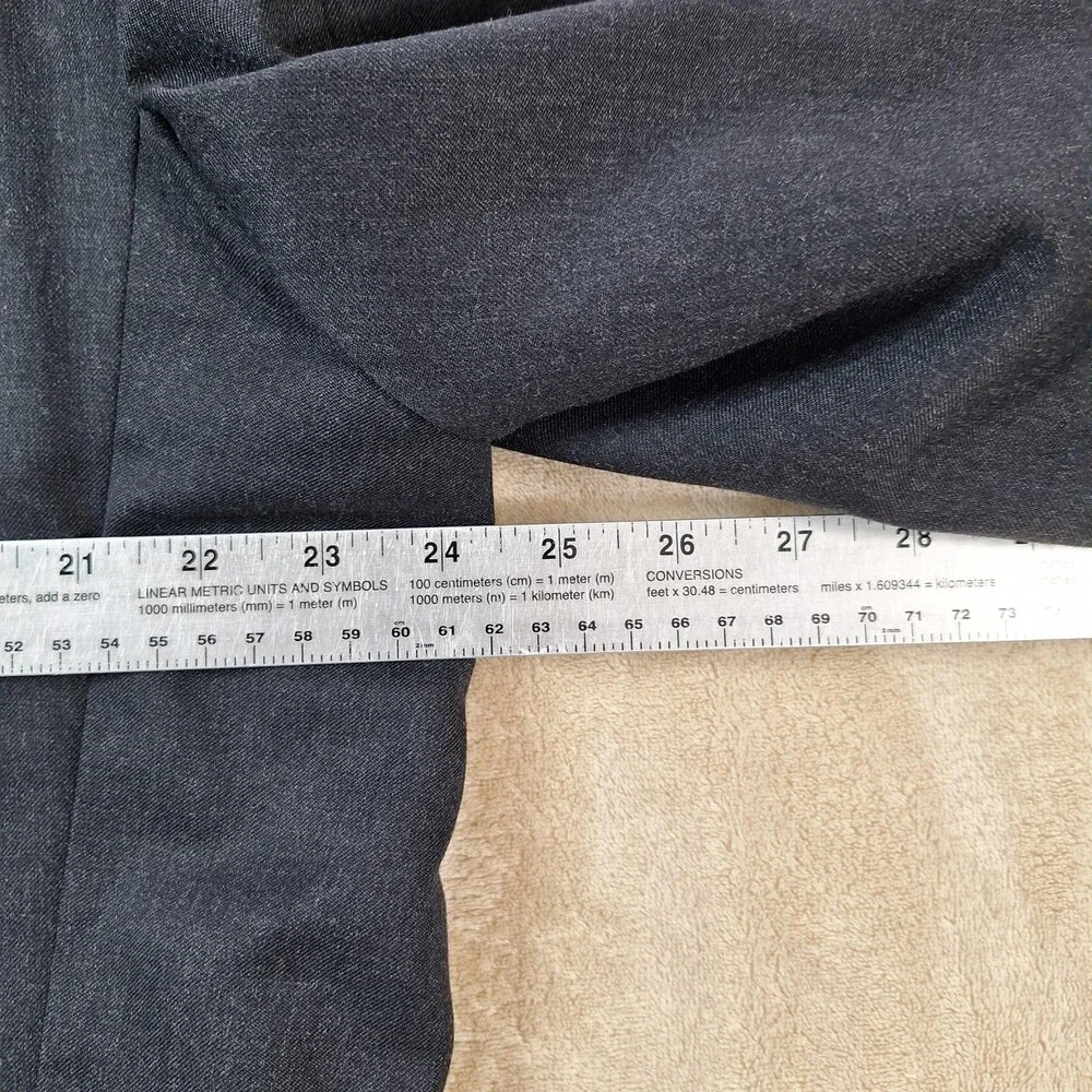 Tallia Uomo Suit Mens 52L 2 Piece 48 Waist Charcoal Super 100s Wool Made USA